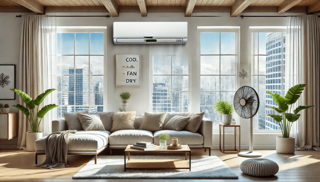 Modes Cool, Ventilateur et Déshumidification